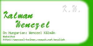 kalman wenczel business card